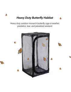 Jaula Plegable para Mariposas Monarca Restcloud 38x38x76cm 2