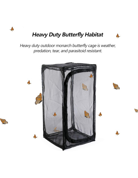 Jaula Plegable para Mariposas Monarca Restcloud 38x38x76cm