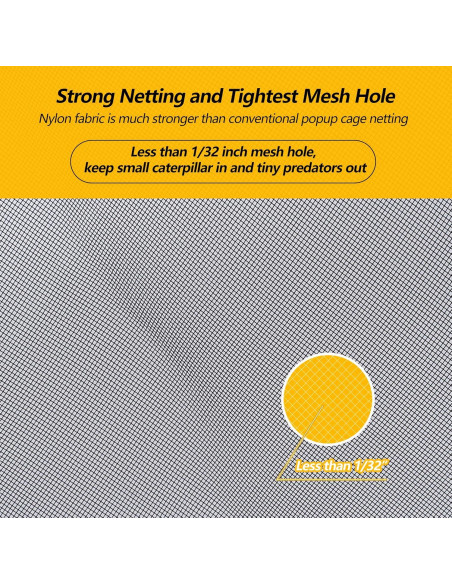 Jaula Plegable para Mariposas Monarca Restcloud 38x38x76cm