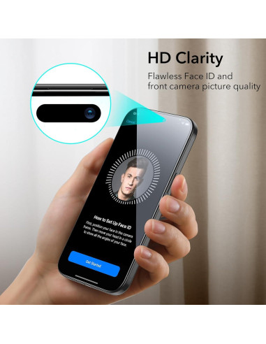 Protector de Pantalla ESR para iPhone 15 Plus - 3 Vidrio + 2 Lente