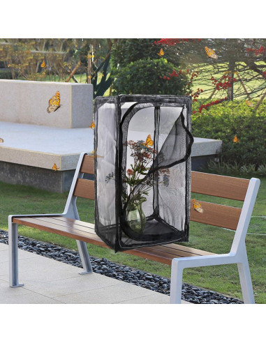 Jaula Plegable para Mariposas Monarca Restcloud 38x38x76cm