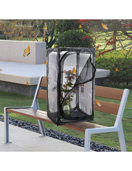 Jaula Plegable para Mariposas Monarca Restcloud 38x38x76cm