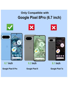 Paquete de 2 Protectores de Pantalla TPU ZSHMJMJ para Google Pixel 8 Pro 2