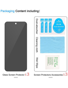 Protector de Pantalla Privado Lokyoo para Google Pixel 9 Pro XL 3 Pack 2