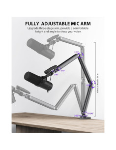 Brazo de Micrófono Ajustable KU XIU X36 de Aluminio 68 cm 2