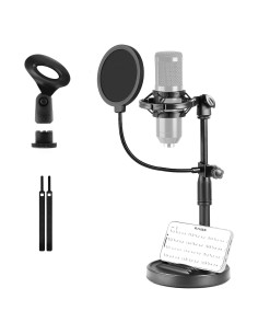 Soporte de Micrófono de Escritorio Mr.Power con Filtro Antipop