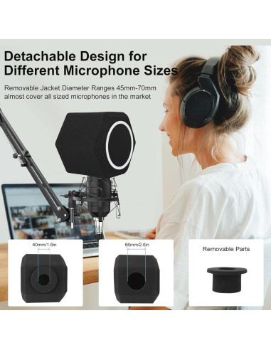 Bola de Aislamiento de Micrófono Marisflo con Filtro Antipop