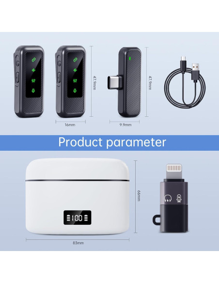 Micrófono Inalámbrico Clip-on Realmoon MPS-8RPRO 48KHz