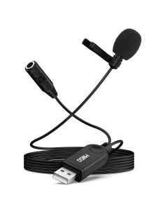 Micrófono Lavalier USB MillSO Omnidireccional 2M para Laptop