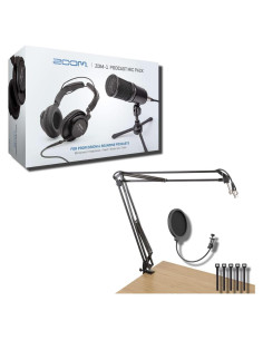 Paquete de Micrófono Zoom ZDM-1 con Brazo GFWMICBCBM y Filtro Pop