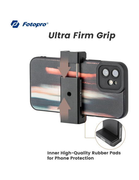 Soporte de trípode para teléfono Fotopro SJ-98 Metal Negro