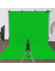 Fondo de Muselina Verde ISSUNTEX 1.8x2.7 m para Fotografía 2