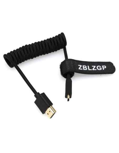 Cable HDMI 2.1 8K 48Gbps ZBLZGP Trenzado Negro 30cm