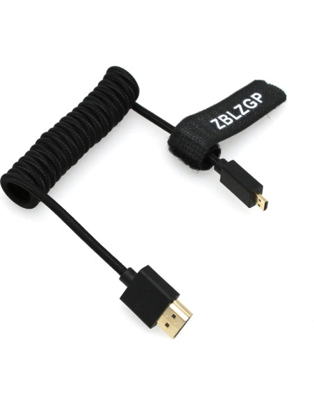 Cable HDMI 2.1 8K 48Gbps ZBLZGP Trenzado Negro 30cm