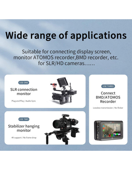 Cable HDMI 2.1 8K 48Gbps ZBLZGP Trenzado Negro 30cm