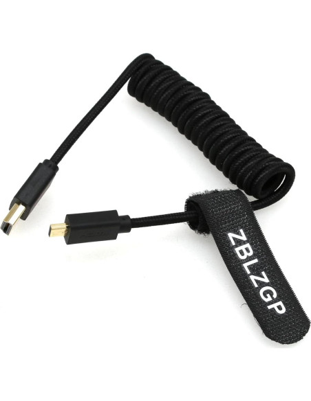 Cable HDMI 2.1 8K 48Gbps ZBLZGP Trenzado Negro 30cm