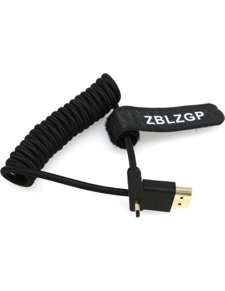 Cable HDMI 2.1 8K 48Gbps ZBLZGP Trenzado Negro 30cm