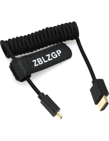 Cable HDMI 2.1 8K 48Gbps ZBLZGP Trenzado Negro 30cm