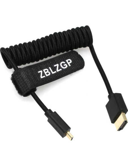 Cable HDMI 2.1 8K 48Gbps ZBLZGP Trenzado Negro 30cm