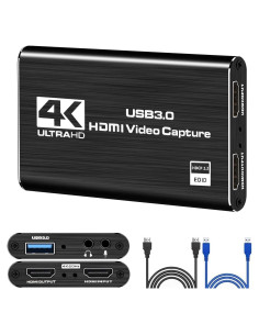 Tarjeta de Captura de Video 4K GKEAPZA HDMI USB 3.0 1080P 60FPS