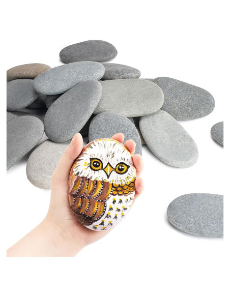 15 Rocas Grandes para Pintar Simetufy 10-12.7 cm DIY