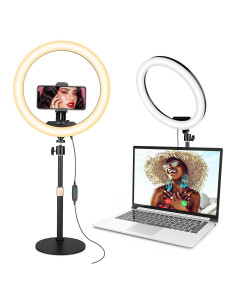 Luz de Anillo LED Sensyne 30.48cm con Soporte y Control Remoto