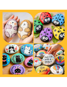 15 Rocas Grandes para Pintar Simetufy 10-12.7 cm DIY 2