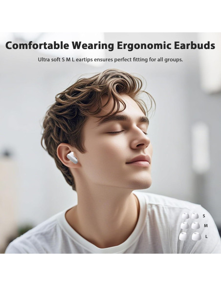 Auriculares Inalámbricos Bluetooth 5.4 HiFi TOPAUX - Cancelación Ruido