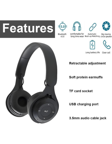 Auriculares Inalámbricos ZGSZ OverPhoneY008 con Cancelación de Ruido