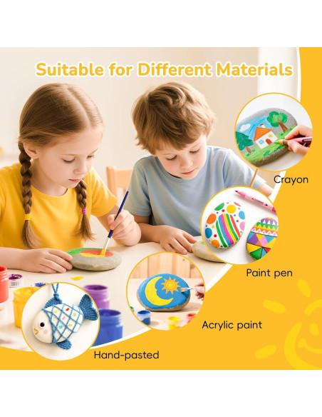 15 Rocas Grandes para Pintar Simetufy 10-12.7 cm DIY