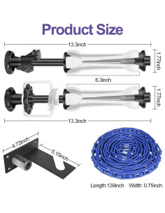 Soporte de fondo de fotografía EMART para techo 1.74 kg 2