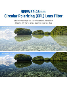 Filtro Polarizador Circular NEEWER 46mm MRC CPL Ultra Delgado 2