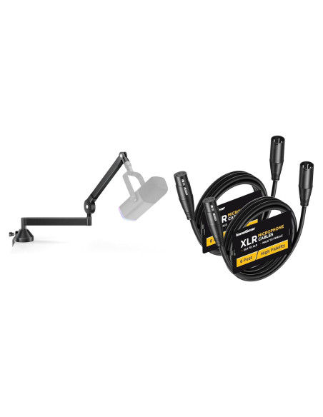 Brazo de Micrófono InnoGear MU-LP26 Ajustable con 2 Cables XLR 1.8m