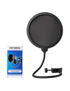 Filtro Pop Profesional para Micrófono con Soporte Gooseneck