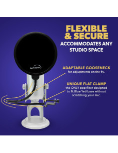 Filtro Pop para Micrófonos Blue Yeti - Soporte Cuello de Ganso 2