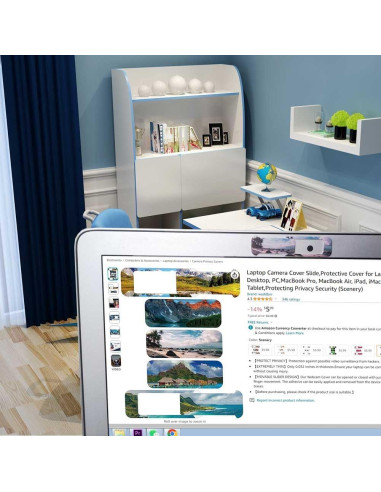 Cubierta deslizante para webcam Worldbnr - Protección de privacidad