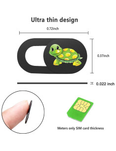 Paquete de 3 Cubiertas de Cámara Web Emoonland Tortuga 2