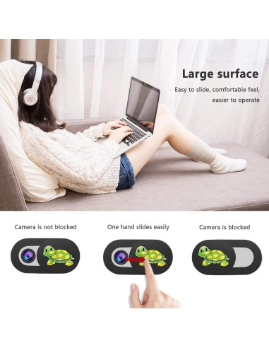 Paquete de 3 Cubiertas de Cámara Web Emoonland Tortuga