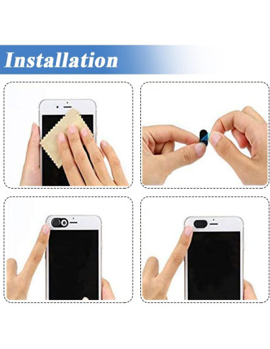 50 Piezas Cubierta Deslizante de Webcam Eyech 0.7mm Negra