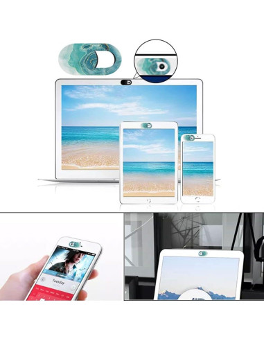 Cubierta de Cámara Web FadyRaye de Mármol - Paquete de 8