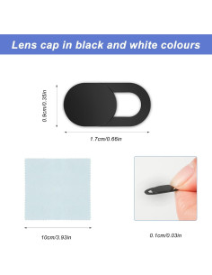 Cubierta de Webcam HexinYigjly 20 Pcs Ultra Delgada ABS 2