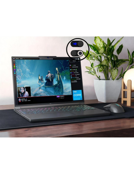 Cubierta de Webcam Deslizante JiSiTeCai Metal Negro - Paquete de 2