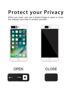 Cubierta de Webcam ZIRUACY Negra Ultra Delgada 0.068 cm 2