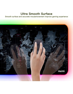 Alfombrilla de Ratón RGB Extendida Rnairni 80x40cm Impermeable 2