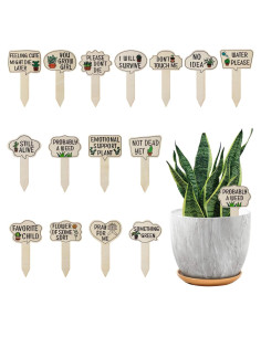 15 Marcadores de Plantas de Madera PEUTIER 11.6x6.2cm