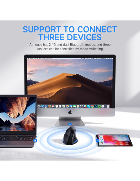 Mouse Inalámbrico Ergonómico ECHTPower F35B Vertical Bluetooth