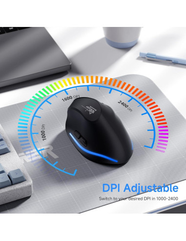 Mouse Inalámbrico Ergonómico ECHTPower F35B Vertical Bluetooth