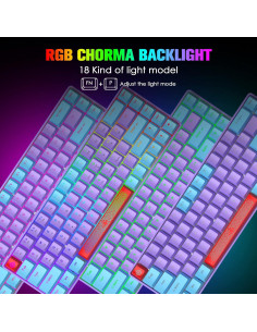Teclado Mecánico Compacto 60% FELiCON RGB 68 Teclas Tipo C 2