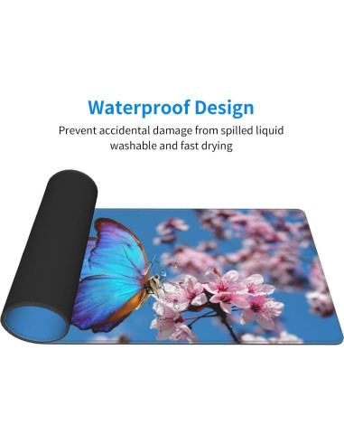 Alfombrilla de Ratón XL DORKEIXIA Floral 80x30cm Antideslizante