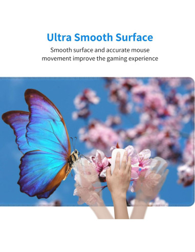 Alfombrilla de Ratón XL DORKEIXIA Floral 80x30cm Antideslizante